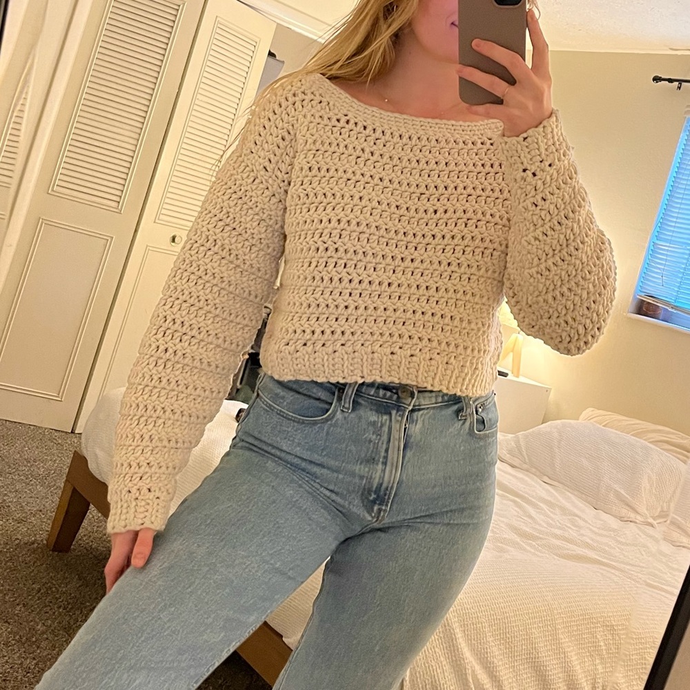 handmade crop sweater